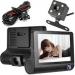 Araç İçi Güvenlik Kamera 3 Kameralı Full HD