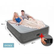 Intex Elektrikli Kadife Kaplı Şişme Yatak  152x203x33 cm