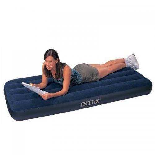 Intex Kadife Mavi Kamp Yatağı 76x191x22 cm