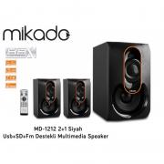 Mikado MD-1212 2 artı 1 Siyah Usb-SD-Fm Destekli Multimedia Speaker