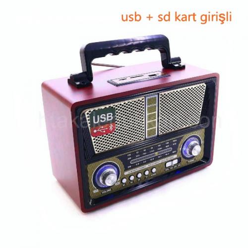 USB SD Kart Girişli Nostaijik Radyo